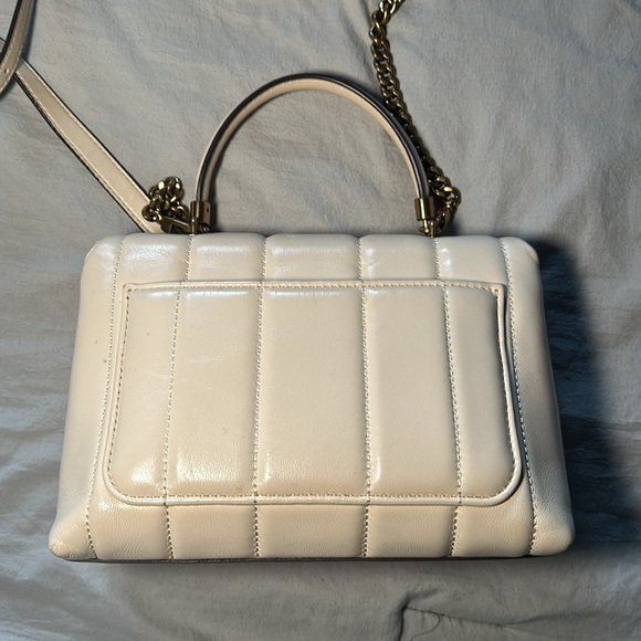 Tory Burch Kira Top Handle Quilted Bag Ivory - Picture 7 of 11